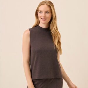 Pact Airplane Mock Neck Shell Chocolate Heather Small